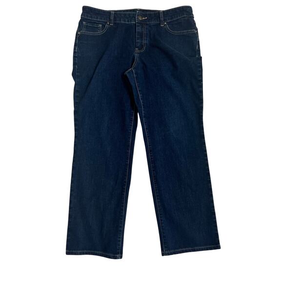 Chico’s Straight Leg Mid-Rise Denim Jeans 2 Short (US Size 12) - Picture 1 of 8